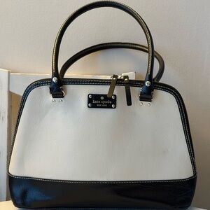 Kate Spade Black and Cream Satchel